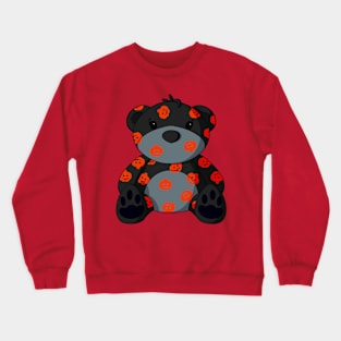 Pumpkin Pattern Teddy Bear Crewneck Sweatshirt